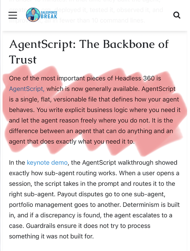 Salesforce AgentScript — The Backbone of Trust